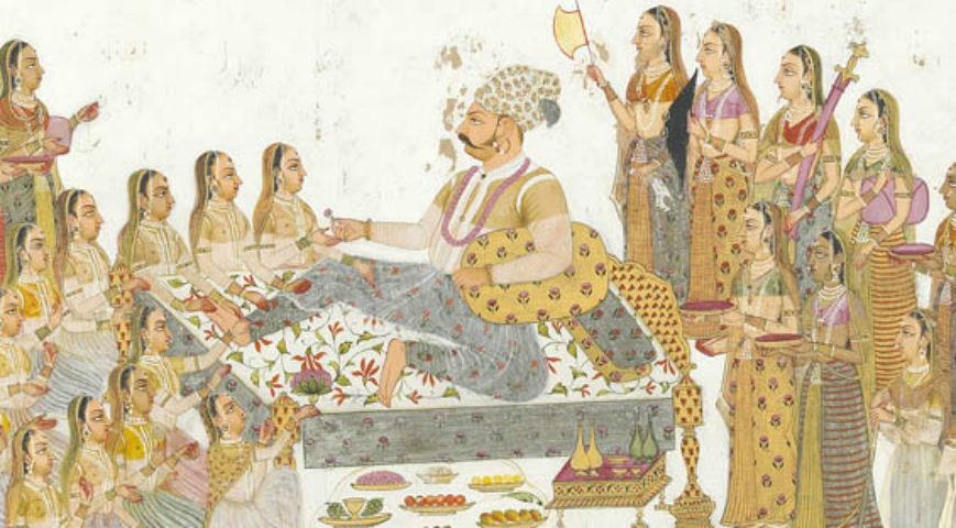 Maharaja-Bakhat-Singh-and-Zenana-women