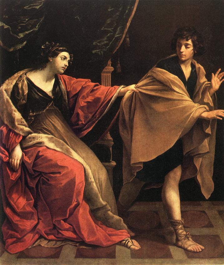 Joseph and Potiphar's Wife painting by Guercino - 1649  