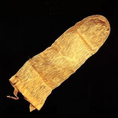 The antique, found in Lund in Sweden, is made of pig intestine and was one of 250 ancient objects related to sex on display at the Tirolean County Museum in Austria in 2006.