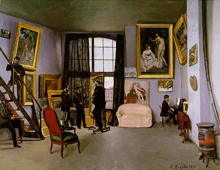 FRÉDERIC-BAZILLE-The-artists-studio-Bazilles-Studio-9-rue-de-la-Condamine-1870